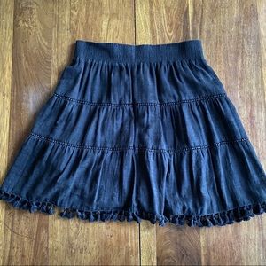 Black tassel skirt